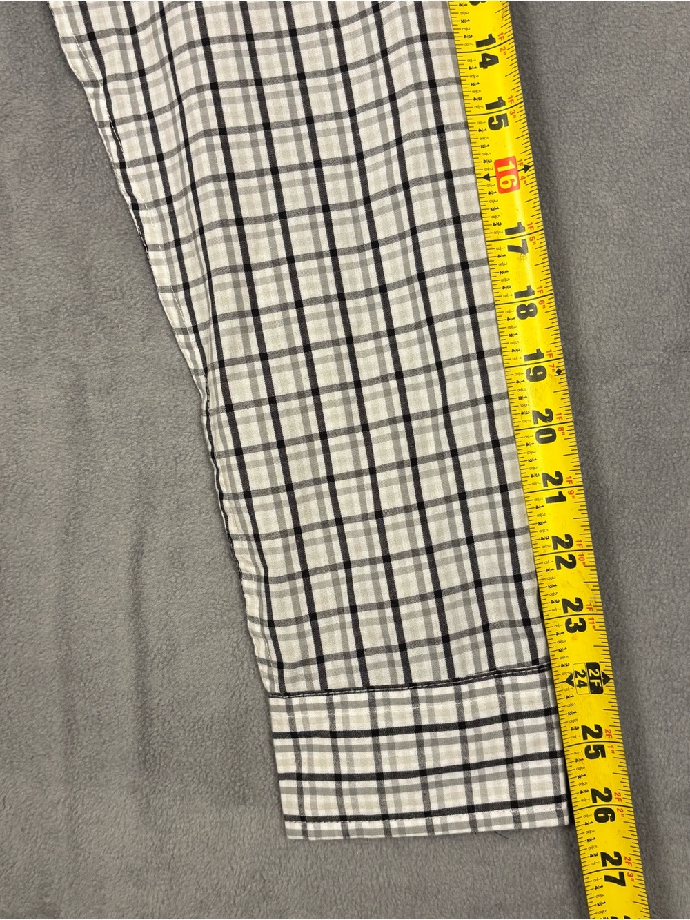 NWT Chaps Mens Medium Plaid Long Sleeve Button Down Shirt Grey Multi Easy Care - Picture 8 of 9